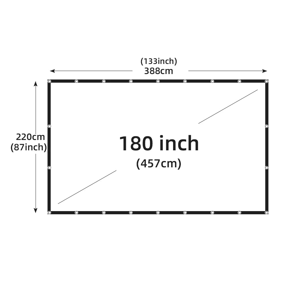 Foldable Portable Projector Screen — 60–200 Inch