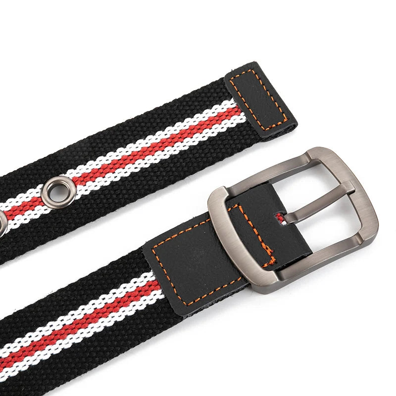 Unisex Canvas Tactical Belt – Durable Fabric & Metal Buckle | Casual Everyday Belt for Jeans & Outdoor Wear