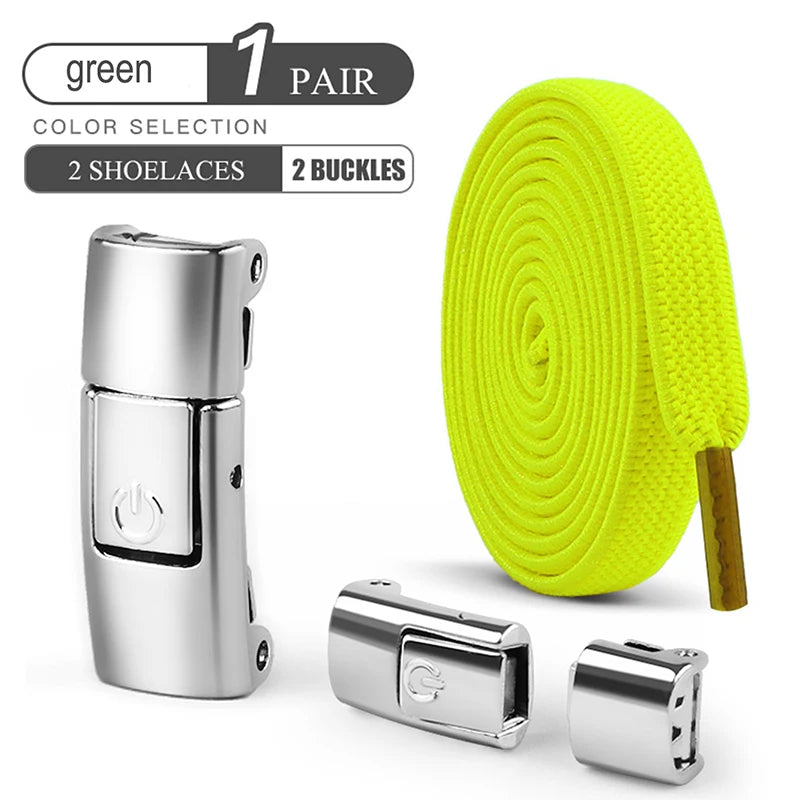 No-Tie Elastic Shoe Laces with Press Lock – Quick Fit Stretch Laces for Adults & Kids | Sports, Travel & Everyday Use