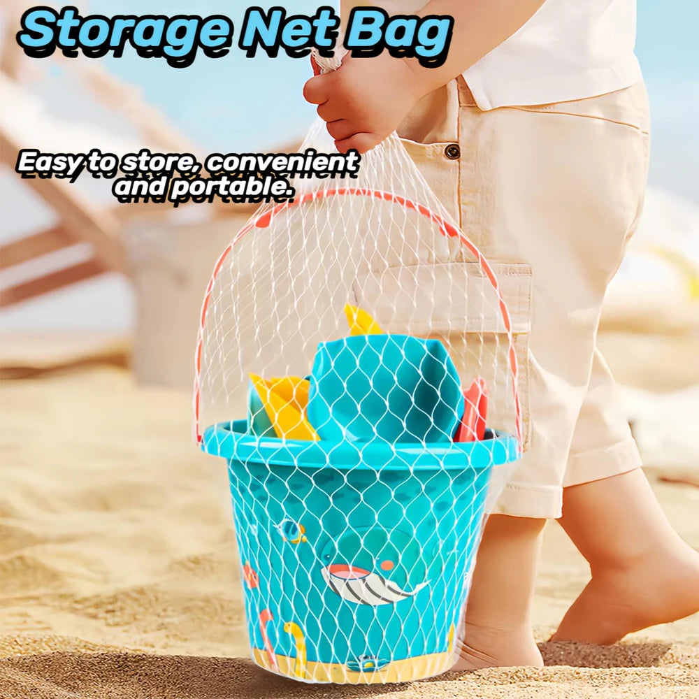 18-Piece Beach Sand Toy Set – Durable Outdoor Sand Play Tools for Kids