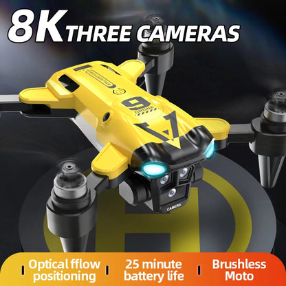 B9 Pro RC Drone with 4K Dual HD Camera – Foldable WiFi FPV Quadcopter with Optical Flow & Altitude Hold