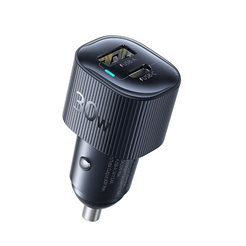 Baseus Car Charger 30W/60W – USB-C PD3.0 Fast Charging, Dual Port for iPhone & Android