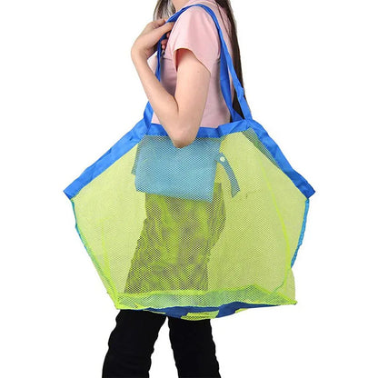 Sand-Away Mesh Beach Bag – Foldable Tote for Toys, Towels & Pool Gear