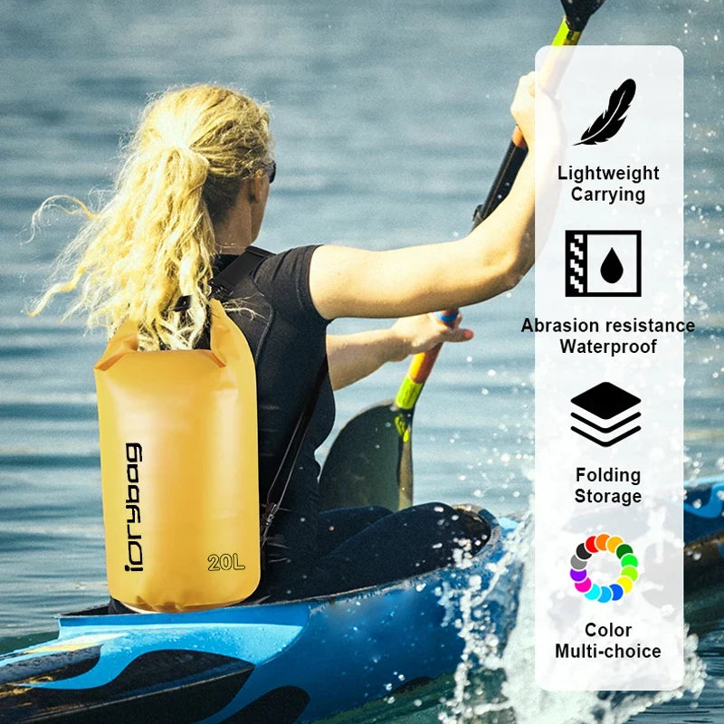 Waterproof Dry Bag Backpack – 2L to 20L | Kayaking, Rafting & Beach