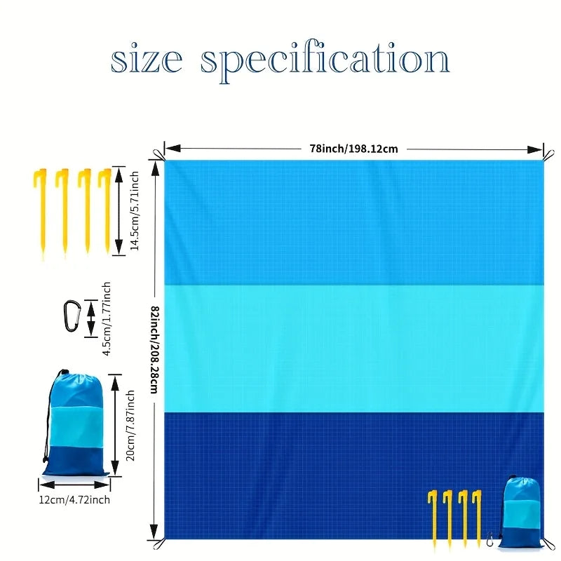 Large Sandproof Beach Blanket & Waterproof Picnic Mat