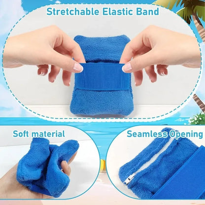 Beach Sand Remover Mitt – Soft Microfiber Sand-Off Pad for Adults & Kids