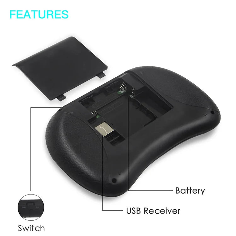 I8 Mini Wireless Keyboard with Touchpad & Backlit – 2.4GHz Air Mouse for TV Box, PC & Smart TV