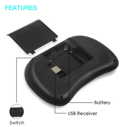 I8 Mini Wireless Keyboard with Touchpad & Backlit – 2.4GHz Air Mouse for TV Box, PC & Smart TV