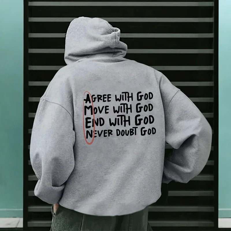 Christian AMEN Print Hoodie – Casual Faith Pullover for Men & Women