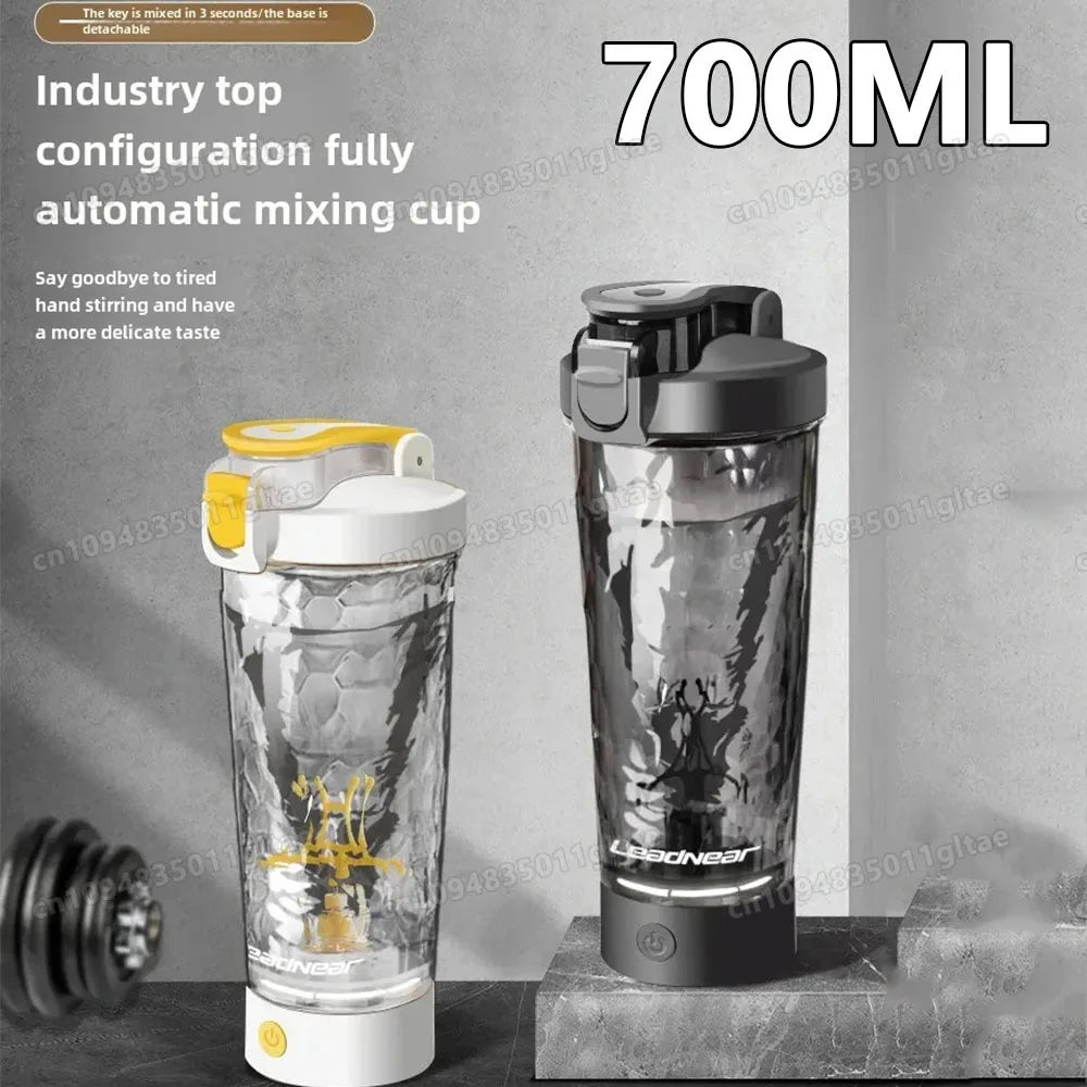 Electric Shaker Bottle – USB Rechargeable Protein Mixer Cup (450ml–630ml)