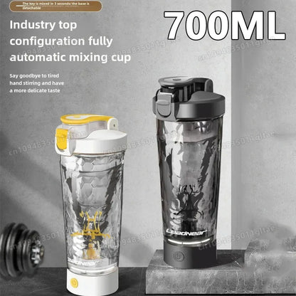 Electric Shaker Bottle – USB Rechargeable Protein Mixer Cup (450ml–630ml)
