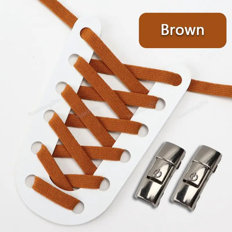 No Tie Shoe laces Press Lock Shoelaces without ties Elastic Laces Sneaker Kids Adult Flat Shoelace for Shoes