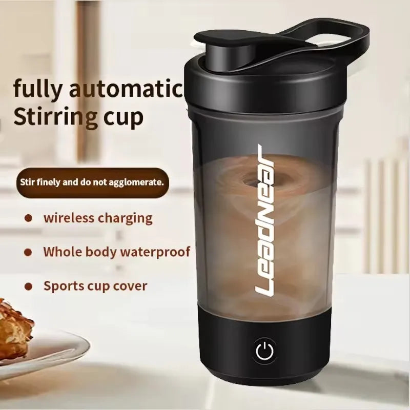 Electric Shaker Bottle – USB Rechargeable Protein Mixer Cup (450ml–630ml)
