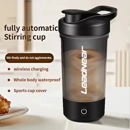 Electric Shaker Bottle – USB Rechargeable Protein Mixer Cup (450ml–630ml)