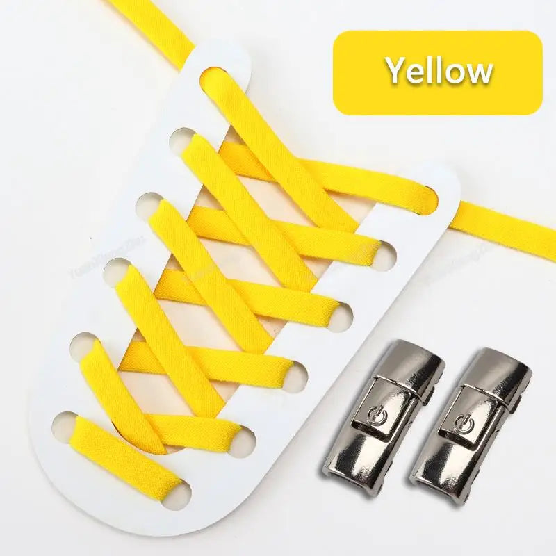 No Tie Shoe laces Press Lock Shoelaces without ties Elastic Laces Sneaker Kids Adult Flat Shoelace for Shoes