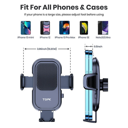 Car Phone Mount/Holder – Air Vent Mount, 360° Rotation, One-Hand Operation