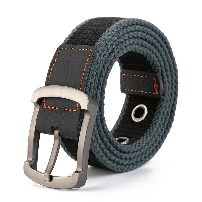 Unisex Canvas Tactical Belt – Durable Fabric & Metal Buckle | Casual Everyday Belt for Jeans & Outdoor Wear
